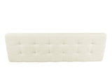 Tufted Metal Bench - Stain-Resistant Cream Woven 74063266