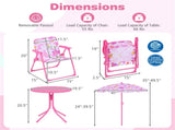 Kids Picnic Table Set with Adjustable Umbrella 3PCS Outdoor Furniture for Ages 3-6 78146851