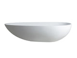 67" Freestanding Solid Surface Bathtub, Luxury Engineered Stone Resin Freestanding Soaking Bathtub W1573P175001