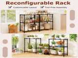 3-Tier Industrial Bookshelf with Anti-Falling Guardrails, 33 LBS Per Shelf Storage Organizer - Black 20988810