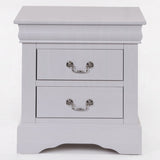 1pc Classic White Finish 2-Drawers Nightstand Louis Phillipe Style Bedroom Furniture B2741P323122