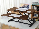 32 Inch Desk Converter, Height Adjustable Sit to Stand Riser, Dual Monitor and Laptop Workstation 48559173