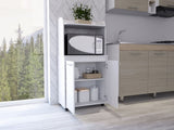 Rockford Kitchen Cart, Open Shelf, Double Door Cabinet, Two Interior Shelves B128P148971