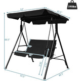 2-Seat Patio Swing Chair with awning 84942930