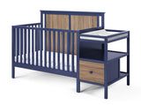 Connelly 4-in-1 Crib and Changer Combo Midnight Blue/Vintage Walnut B022P204837