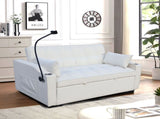 Modern Velvet Loveseat Futon Sofa Couch w/Pullout Bed,Small Love Seat Lounge Sofa with adjustable W311P195249