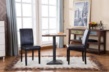 Urban Style Solid Wood Leatherette Padded Parson Chair, Black, Set of 2 T2574P164532