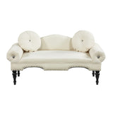 54"Width Modern Velvet Upholstered Loveseat Sofa Accent Bedside Entryway Bench Small Sofa 2 Seater W111763556