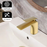 Single Hole Bathroom Sink Faucet with Pop Up Drain and Water Supply Hose, Single Handle Bathroom W1224P227855