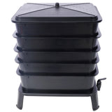 5-Layer Worm Compost Bin, 50L Worm Composter, Easy Setup Inclusive Worm Farm Kit for Recycling Food W465P225016