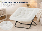 Comfy Chair for Adults, Soft Faux Fur Folding Lounge, Flexible Reading Chair for Teens, Large Size 06740930