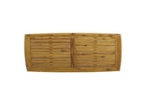 Outdoor Acacia Wood Rectangular Patio Coffee Table, Sturdy Slatted Side Table for Porch, Garden, 70336.00