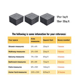 30 PCS Interlocking Deck Tiles Checker Pattern, 12" x 12" Square Light Gray Acacia Hardwood Outdoor W2391P288857