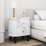 White Nightstand with Drawers 54479496