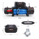 ZNTS X-BULL ELECTRIC WINCH 13000 LBS 12V SYNTHETIC BLUE ROPE UPGRADE W121843475