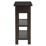 ZNTS TREXM Retro Console Table with Drawer and Two Sturdy Shelves for Entryway, Living Room N715P195561P