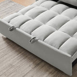 Modern Velvet Loveseat Futon Sofa Couch w/Pullout Bed,Small Love Seat Lounge Sofa w/Reclining W1359P304807