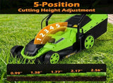 12Amp Corded Push Lawn Mower, 14 Inch Cutting Width Electric WalkBehind Mower with 5Position 94731055