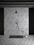 Hexagon natural marble tile, Carrara Gray marble, natural stone, for wall, OL textured finished, 3D W1696P262339