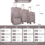 4-Piece Set ,Softshell Suitcase Spinner Wheels Terylene Sets Carry On Suitcase W284P154705