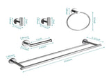 5 Piece Bathroom Towel Rack Set Wall Mount 48764985