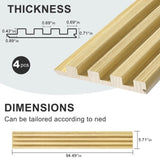 4 Packs 94.5" x 5.7" Solid Wood Panels for Wall,Acoustic Wood Slat Wall Panels for Interior Wall T3210P310263
