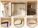 44-48" W 72" H Tempered Glass with Explosion Proof Film, Aluminum Frame Double Sliding Shower W1675P484271