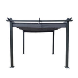 ZNTS 10x10 Ft Outdoor Patio Retractable Pergola With Canopy Sunshelter Pergola for W41940784