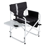 1-piece Padded Folding Outdoor Chair with Side Table and Storage Pockets,Lightweight Oversized 28569844