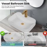 Bothwa Home Rectangular Countertop Ceramic Wash Basin CUPC Certified B2724P262845