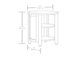 Springwood Caning Side Table, Charcoal Finish 52639082