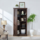Tall Storage Cabinet Barn Door Storage Country Wood Rustic Farmhouse Pantry Cupboard Barn Door W2275P149118