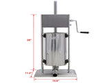 Stainless Steel Commercial Sausage Stuffer,Dual Speed Vertical Sausage Maker 25LB/12L, Meat Filler W46557796