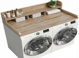 Washer Dryer Countertop with Non-slip Pads, Laundry Wood Shelf Topper with Edge, 54" Width x 27.5" W2641P442523