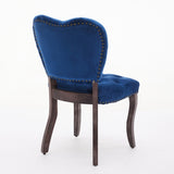 French Vintage Tufted Upholstered Fabric Dining Chair,Set of 2,Blue,SW1869BL W1143P214541