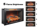 28inch Infrared Electric Fireplace Insert, Touch Panel Home Decor Heater, With Cracking Sound W1769P191328