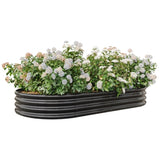 Raised Garden Bed Outdoor, Oval Large Metal Raised Planter Bed for for Plants, Vegetables, and W840102509