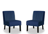 Reese Mid Century Modern Accent Chairs Set of 2 with Minimalist Design, Elegant Velvet Upholstery B2735P271030