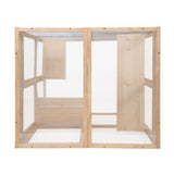 ZNTS Wooden Cat Catio, Outdoor Cat Enclosure, Cat House with Platforms, Sunshine Board, Hammock, Door, W2181P191345