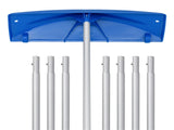 3.4-20ft Telescoping Snow Roof Rake - 24" Wide Blade, Aluminum Frame, Silver & Blue 52680207