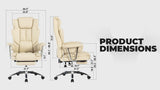 Office Chair, Big and Tall Executive Office Chair with Footrest, Leather Computer Chair, Ergonomic W2367P212099