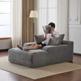 Oversized Chaise Lounge Chair Cozy Cloud Couch, Modern Plush Corduroy Upholstered Sleeper Sofa 96655952