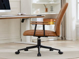 Antique brown PU leather color office chair, with armrest, high backrest, soft foam seating, 360 W3149P375077