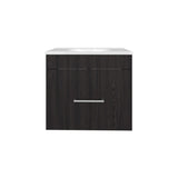 One door Batroom Vanity Hatta, Two Drawers and Open Shelf, Includes Hardware, Black B070P316865