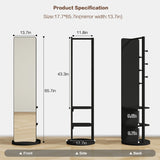 Full-length mirror solid wood rubber wood glass, 65.7*17.7in Large mirror W2987P225478