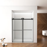 56"-60"W x 76"H Frameless Door, Double Sliding Door, 3/8'' Clear Tempered Glass W2011P197890