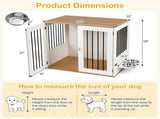 Furniture Style Dog Crate with 360&deg Rotating Feeder & 304 Stainless Steel Bowls, Double Locking 78153530