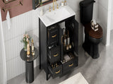 36 inch Bathroom Vanity with Sink, One Cabinet with Soft-closing Doors, 4 Soft-Closing Drawers, N759P292552B