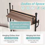 ZNTS 1pc, Clothes Rack with Wheels, Rolling Clothing Rack for Hanging Clothes, Heavy Duty Clothes 88942830