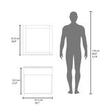 White 2-Door Floating Bathroom Vanity Set with Sink and Mirror B062P355539